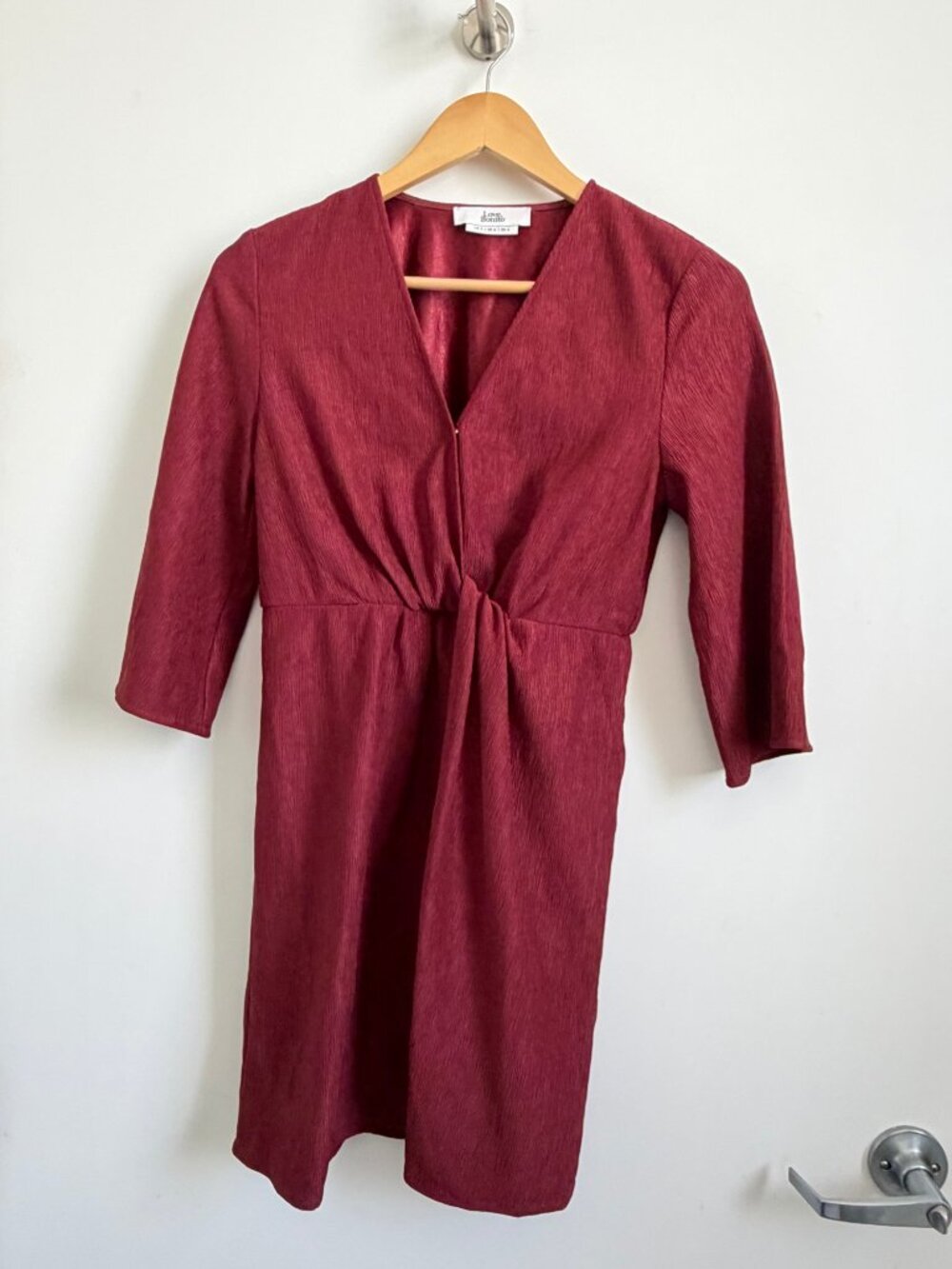 Love, Bonito Burgundy Knot Front Dress – US 4 / S
